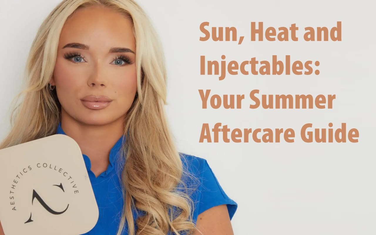 Injectable treatments are safe in summer, but UV genuinely degrades hyaluronic acid and collagen. Protect results by avoiding direct sun, heat and hard exercise for 24–48 hours after treatment, avoiding sunbathing for 1–2 weeks after filler, and wearing broad-spectrum SPF 30+ every day.